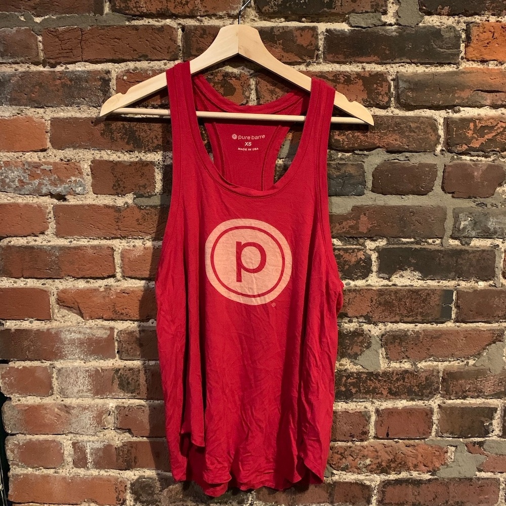 Red Pure Barre tank (says XS but loose!)